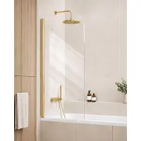 Badplaats Paroi baignoire Torino 60 x 140 cm L'or - verre transparent