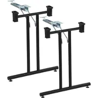 Stema Cadre de table ou de bureau pliant SC-921, pour bureau, hôtel, restaurant, largeur 59 cm, hauteur 72,5 cm, noir