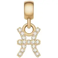 Daniel Wellington Pendentif plaqué or avec cristaux Pisces Crystal Zodiac DW00400766