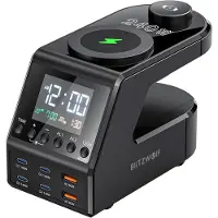 BlitzWolf BW-FW10 alarm clock with charger 2xUSB-A, 4xUSB-C, 240W