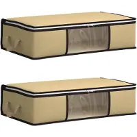 vidaXL : Boîtes de rangement avec fenêtre transparente sur le côté, lot de 2, 50,4 L