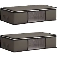 vidaXL : Boîtes de rangement avec fenêtre transparente sur le côté, lot de 2, 50,4 L