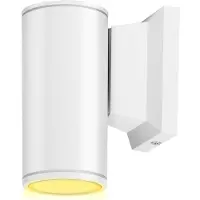 Aigostar Applique murale LED , douille GU10, aluminium, pour extérieur, étanche, lampe murale extérieure, spot mural pour intérieur et extérieur, blanc