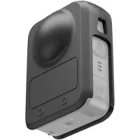 Puluz Silicone Case with Lens Cover for DJI Osmo 360 (Black), Caméra d'action : accessoires, Noir