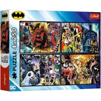 Trefl Puzzle 4 Puzzles - Batman in action - 200 à 499 pièces