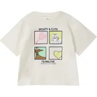 s.Oliver T-Shirt crème / vert gazon / rosé / noir