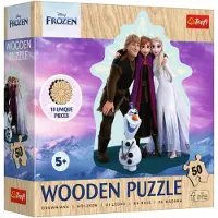 Trefl Puzzle – 50 pièces en bois – Disney La Reine des Neiges – Terre gelée préférée – 31512