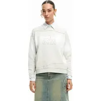 Desigual Sweat-shirt blanc cassé