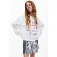 Desigual Sweat-shirt violet / orange / blanc