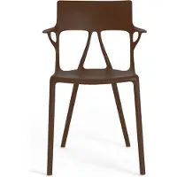 Kartell Ensemble de 2 Chaises A.I. de Mocha Brown