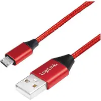 Logilink CU0151 Câble USB 2.0, USB-A - connecteur Micro-USB, 0,3 m