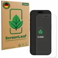 ScreenLeaf Film de protection d'écran, Protection d'écran Écologique, Clear, Anti-Rayures (2 pcs, Apple iPhone 17 Pro Max), Téléphone portable : film de protection, Transparent