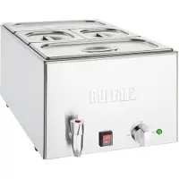 Buffalo Bain-marie avec robinet d'égouttage et cuves