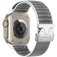 Beline Woven Nylon Diagonal Style Parachute Strap for Apple Watch 38/40/41mm Gray