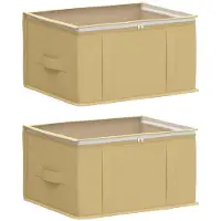 vidaXL : Boîtes de rangement avec fenêtre transparente, lot de 2, 33,6 L