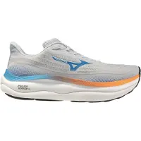 Mizuno - Chaussures de running - Wave Sky 9 Cloudscape/Blue Jewel/Lava Orange - Taille 10 UK - Gris