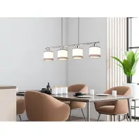 TRIO Lampe suspendue Davos blanc 4 lumières
