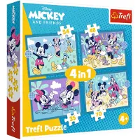 Trefl Puzzle 4-en-1 – Aventures amusantes de Mickey Mouse – 34669