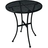 Bolero Table de bistrot ronde motif acier noir 600 mm