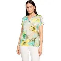 Betty Barclay Chemisier bleu / turquoise / jaune / gris / menthe / blanc