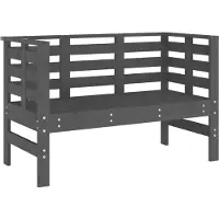 vidaXL Banc de jardin Gris 111,5x53x71 cm Pin massif