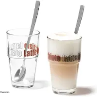 Leonardo Set de 4 pièces - - Solo Latte Macchiato - Couleur argent - Pour latte macchiato - 4 pièces