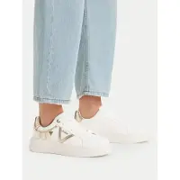 GUESS pour femme. FLTBTTLEA12 Baskets Ebetts blanches (39), 1 à 3 cm, Lacets, Casuel