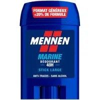 Mennen - Marine Deodorant Homme 24h Stick Large Sans Alcool Anti Traces 60 Ml