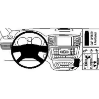 Virtasenkauppa.fi 854709 ProClip Mercedes Benz GL-Class 13-19, Support pour smartphone, Noir