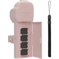 Sunnylife protective case with strap and lanyard for Osmo Pocket 3 (pink), Caméra d'action : accessoires, Pink, Rose
