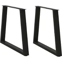 vidaXL Pieds de table de salle à manger en V 2 pièces noir 70x(72-73,3) cm acier