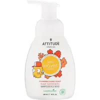 ATTITUDE Savon Moussant pour Enfants, Vérifié EWG, Testé Dermatologiquement, Ingrédients Végétaux et Minéraux, Vegan, Mangue, 10 Fl Oz
