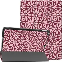 IMoshion Coque tablette Design Trifold pour Apple iPad 9 (2021) 10.2 pouces / iPad 8 (2020) 10.2 pouces / iPad 7 (2019) 10.2 pouces - Bloom Love Blush