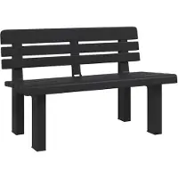 vidaXL Banc de jardin anthracite 110x52x71 cm Polypropylène