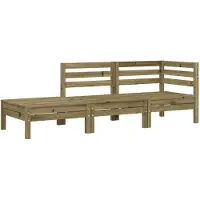 vidaXL Canapé de jardin 3 places en pin imprégné