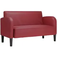 vidaXL Canapé deux places vin rouge 110 cm similicuir