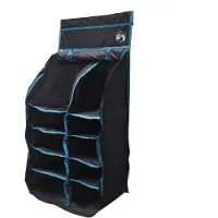 vidaXL Organisateur De Tente Suspendu 10 Poches Noir 40,5 X 25 X 80 Cm