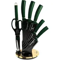 Berlinger Haus Coffret de Couteaux BH-2563 en Émeraude avec Support en Acrylique
