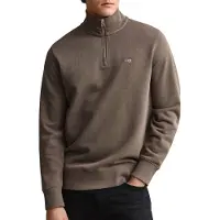 Gant pour homme. 2008005 Sweat Shield demi-zippé marron (L), Casuel, Coton, Taupe