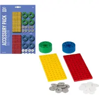 Plus plus Kit d'accessoires avec roues, rouge/jaune