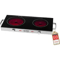 TZS First Austria TZS First Austra Double plaque de cuisson infrarouge | Plaque de cuisson portable avec poignées, 2800 watts | Barbecue, jardin, extérieur *Produit de seconde main*