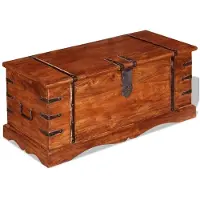 vidaXL Coffre de rangement Bois massif