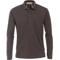 REDMOND Casual Regular Fit Polo manches longues gris, Unicolore