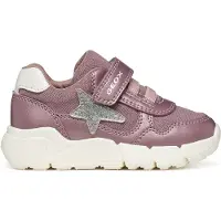 Geox Baskets à scratch Flextyper bébé fille - Rose foncé/Silver