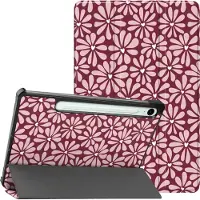 IMoshion Coque tablette Design Trifold pour Samsung Galaxy Tab S9 11.0 pouces / S10 Lite / S10 FE / S9 FE 10.9 pouces - Bloom Love Blush