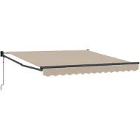 vidaXL , store enroulable beige, 350 x 250 cm, polyester et métal