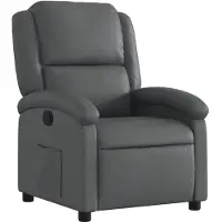 vidaXL Fauteuil inclinable gris similicuir