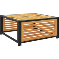 vidaXL Table de jardin 68x68x30 cm bois massif acacia