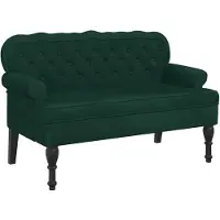 vidaXL Banc avec dossier vert foncé 119,5x64,5x75 cm velours