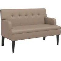 vidaXL Banc avec dossier cappuccino 112x65,5x75 cm similicuir
